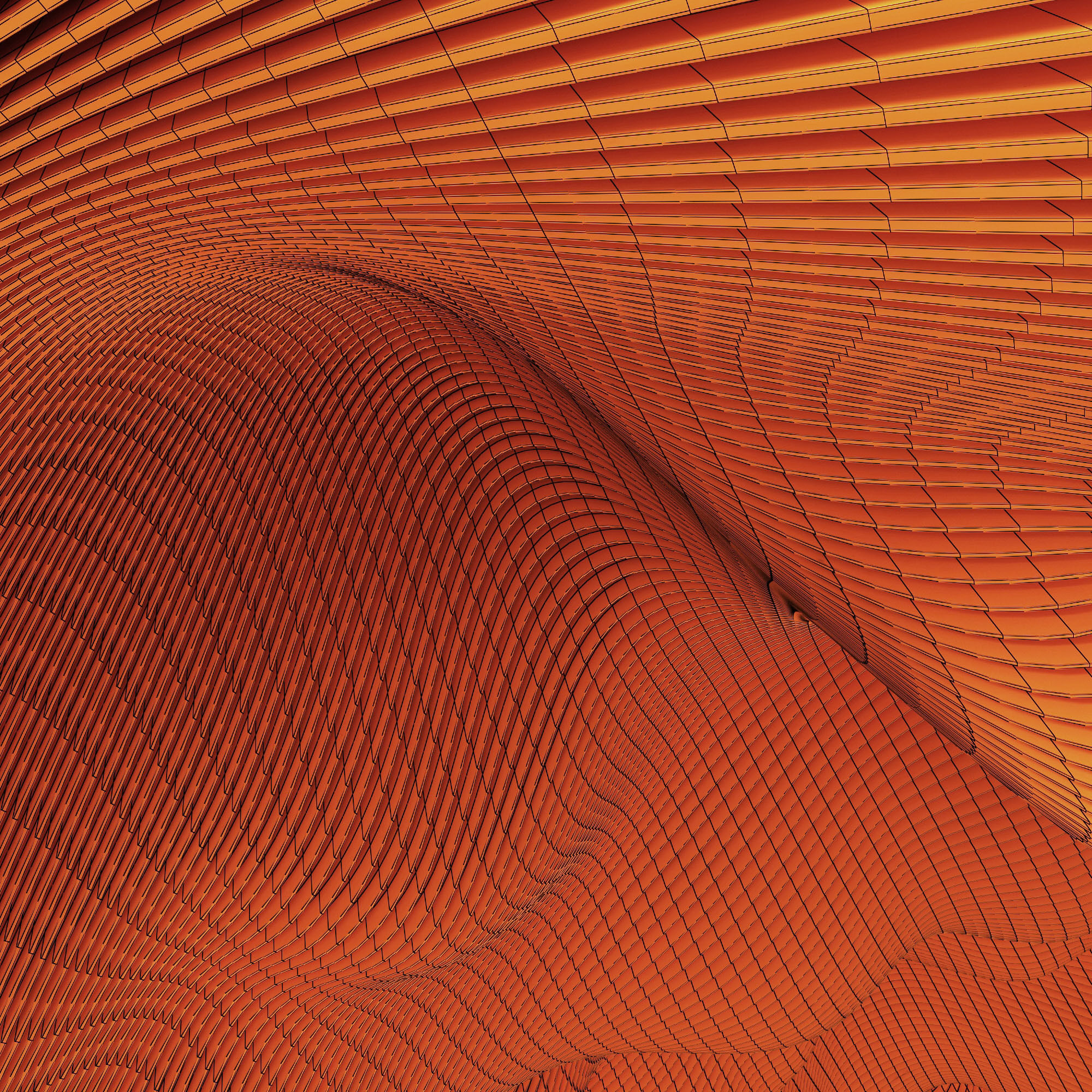 Parametric big ceiling wood n1 3D model_15