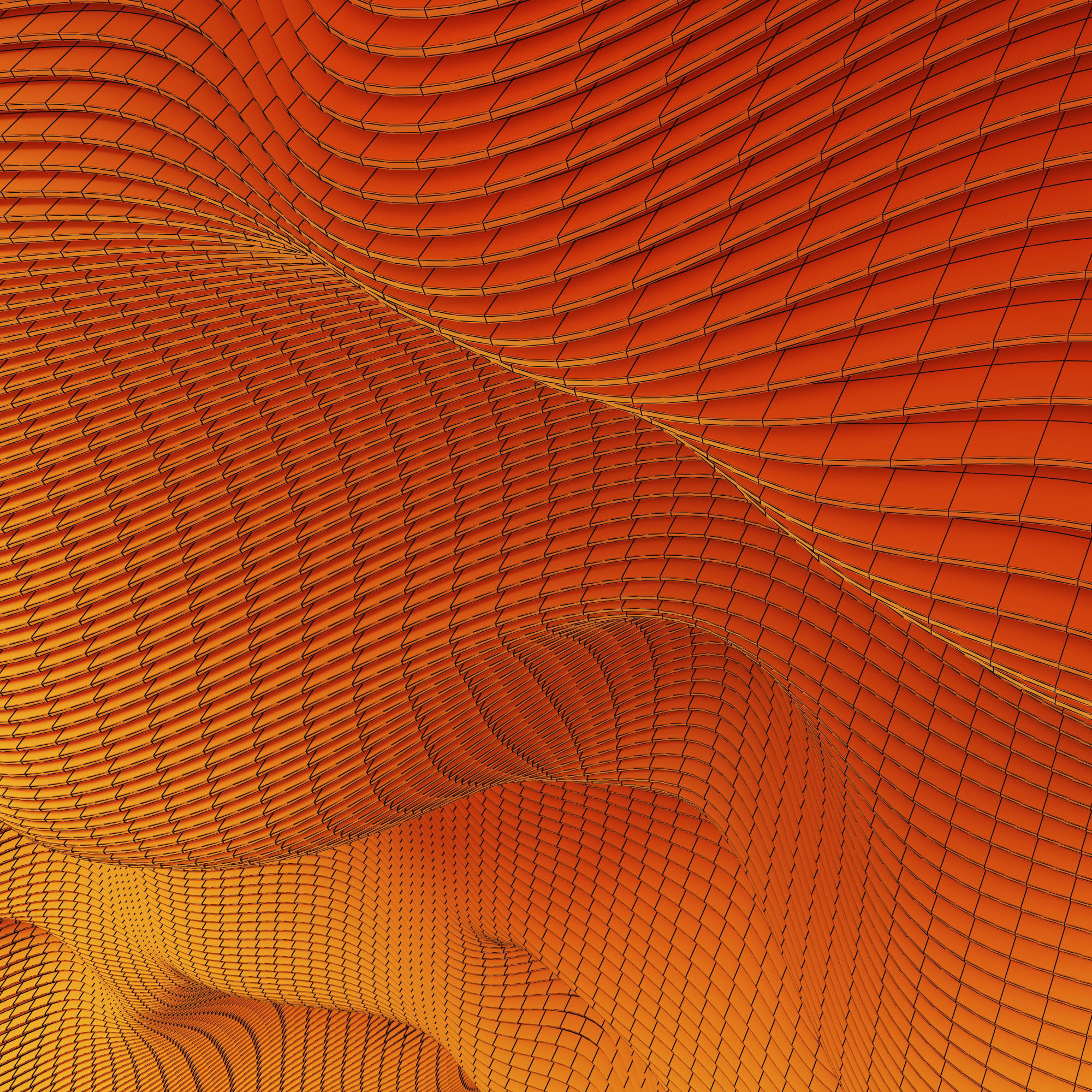 Parametric big ceiling wood n1 3D model_16