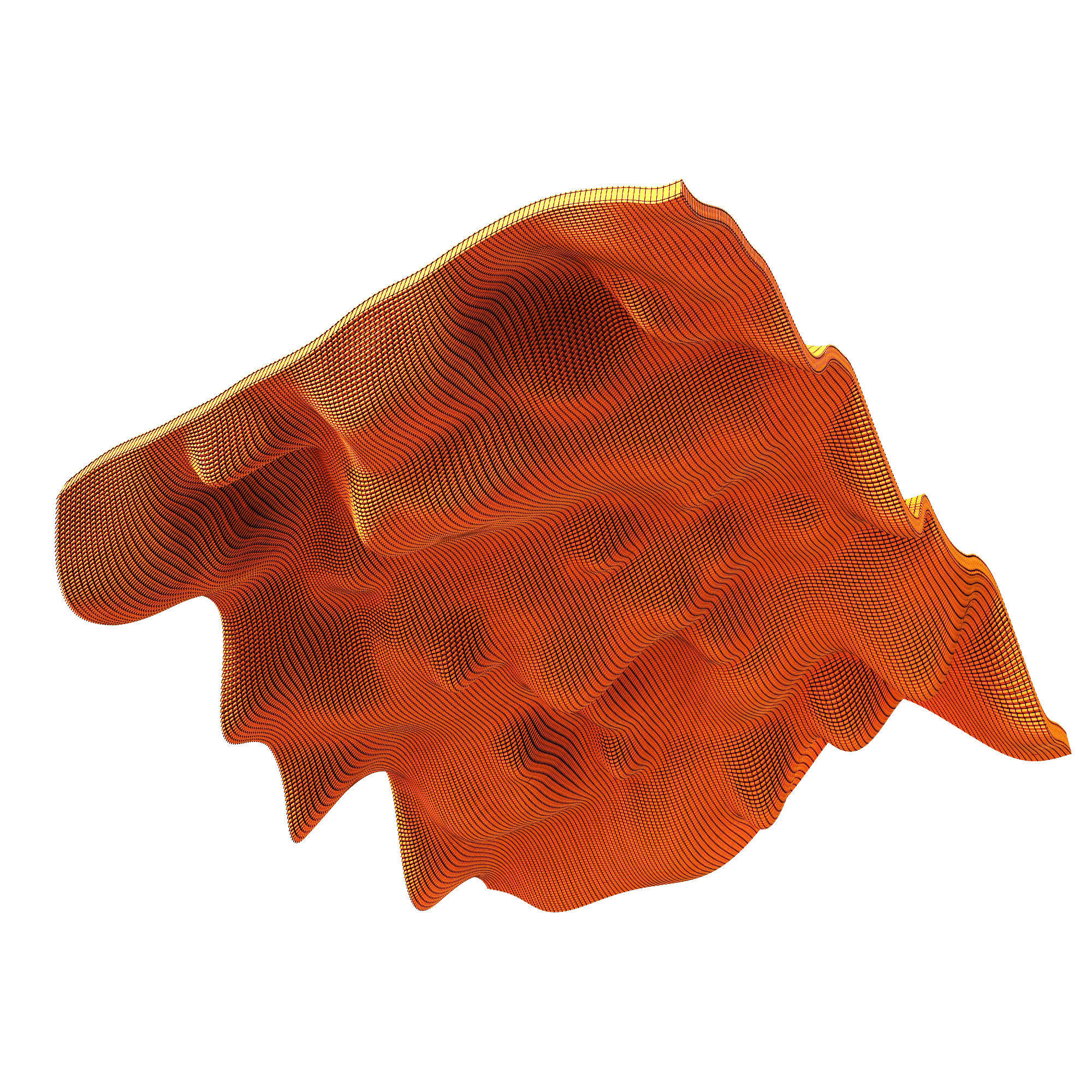 Parametric big ceiling wood n1 3D model_14