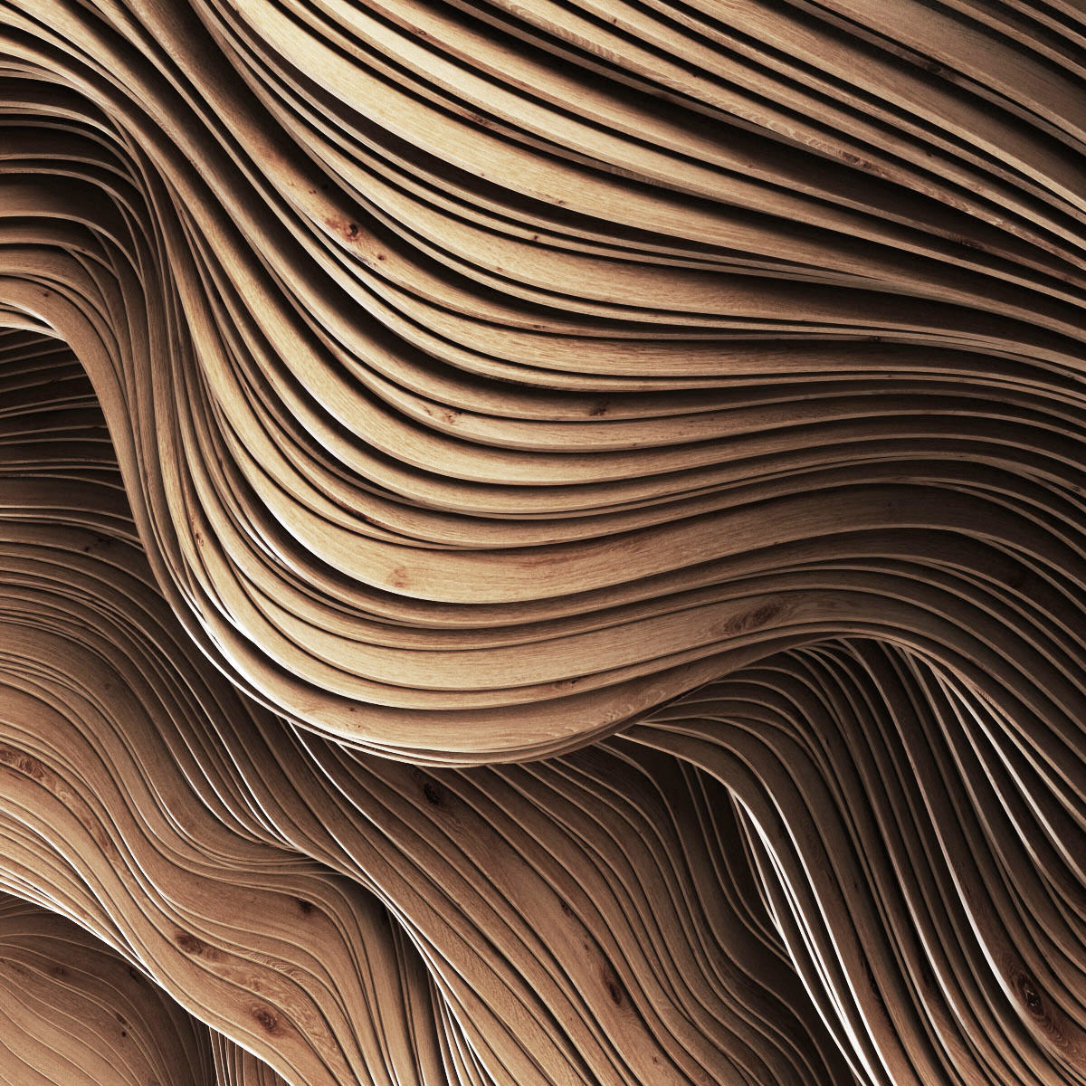 Parametric big ceiling wood n1 3D model_3