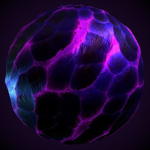 Obsidian Rock Material PBR Texture