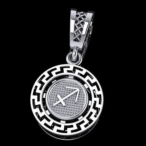Zodiac Pendant Sagittarius Free 3D print model