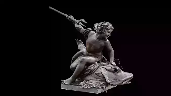 Genie Des Eaux with 2 LOD - Paris