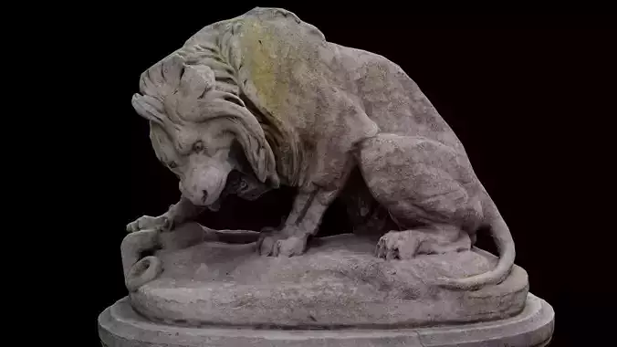 Lion Au Serpent - LOD