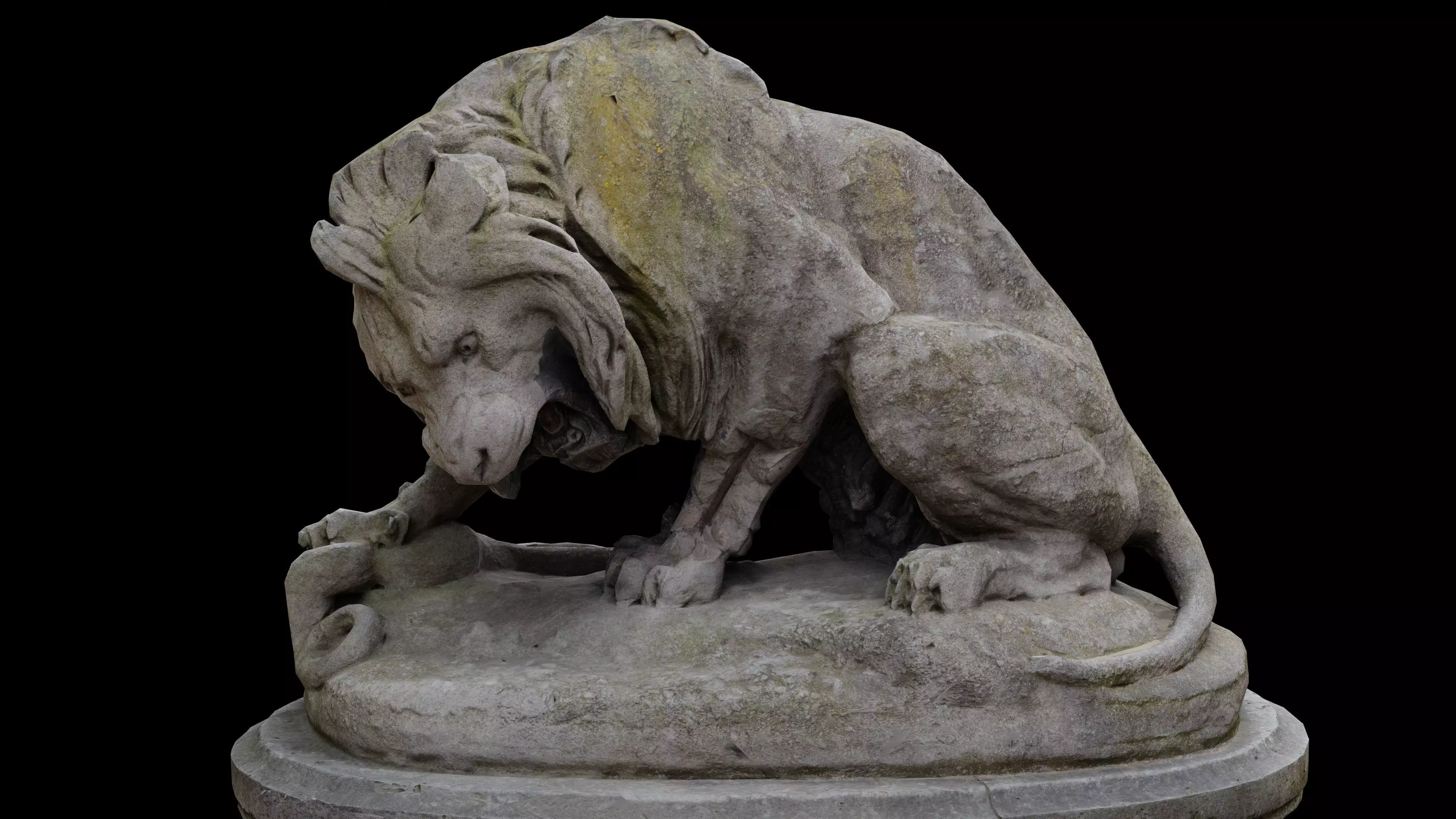 Lion Au Serpent - LOD Low-poly 3D model
