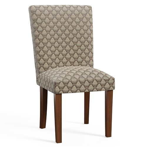 Tenbury Upholstered Parsons Chair in Brown 3D model