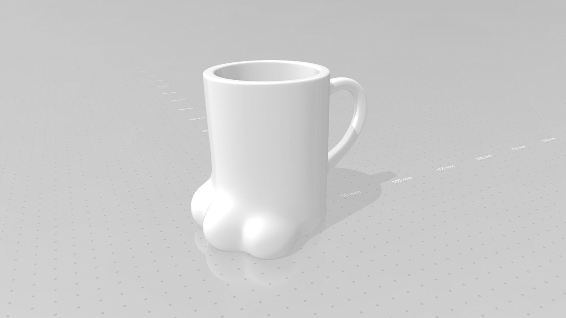 Cat Paw - Cute Creative MUG STL 3D print model_14