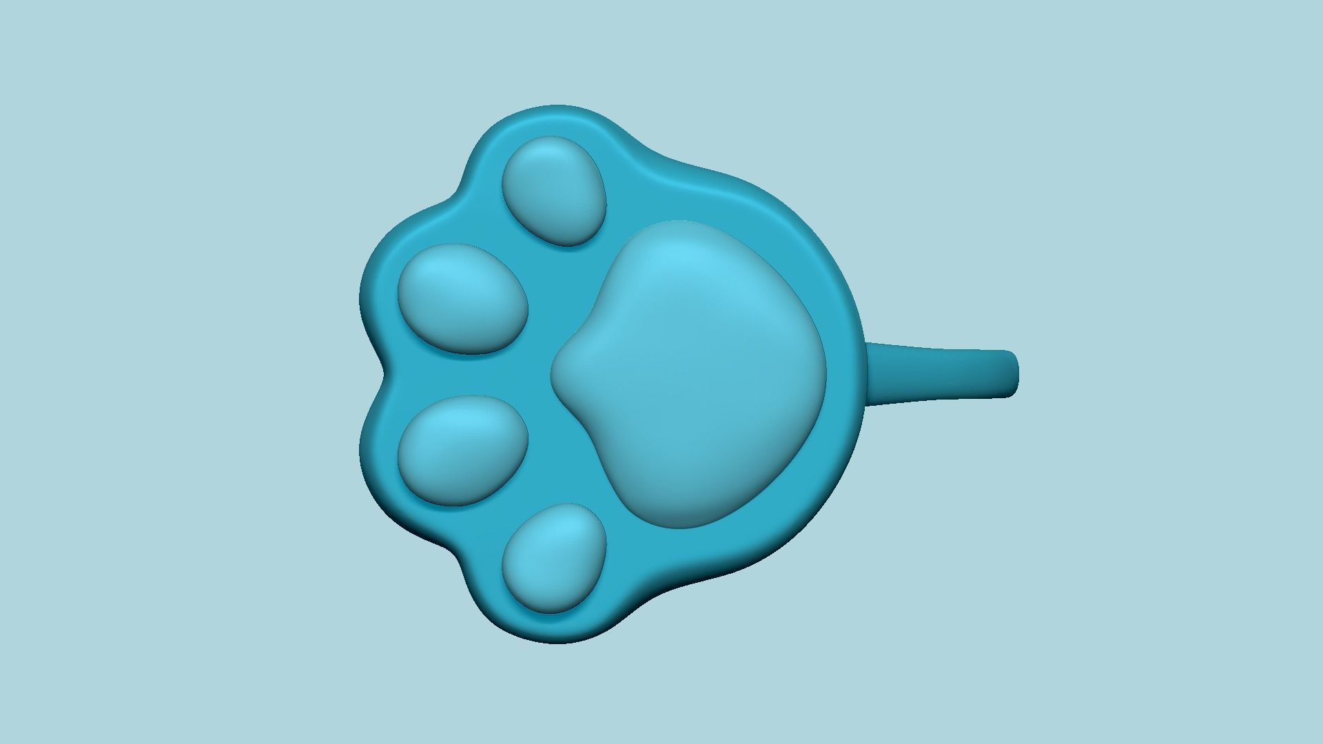 Cat Paw - Cute Creative MUG STL 3D print model_2