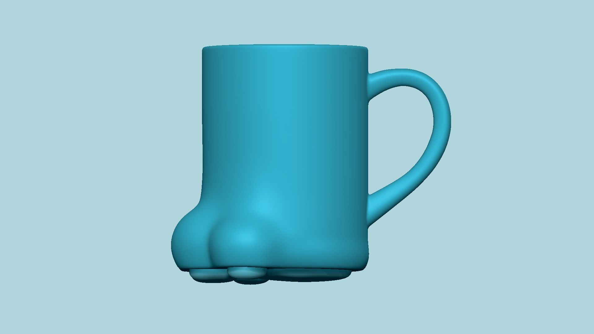 Cat Paw - Cute Creative MUG STL 3D print model_3