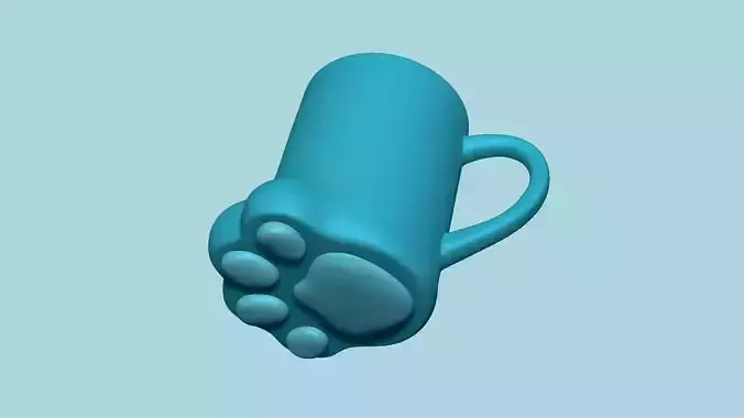 Cat Paw - Cute Creative MUG STL 3D print model