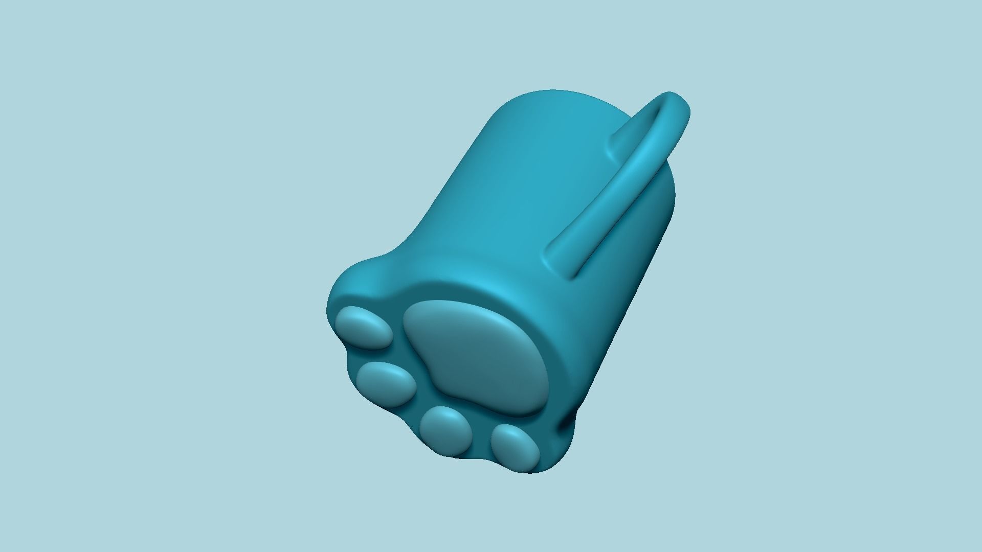 Cat Paw - Cute Creative MUG STL 3D print model_10