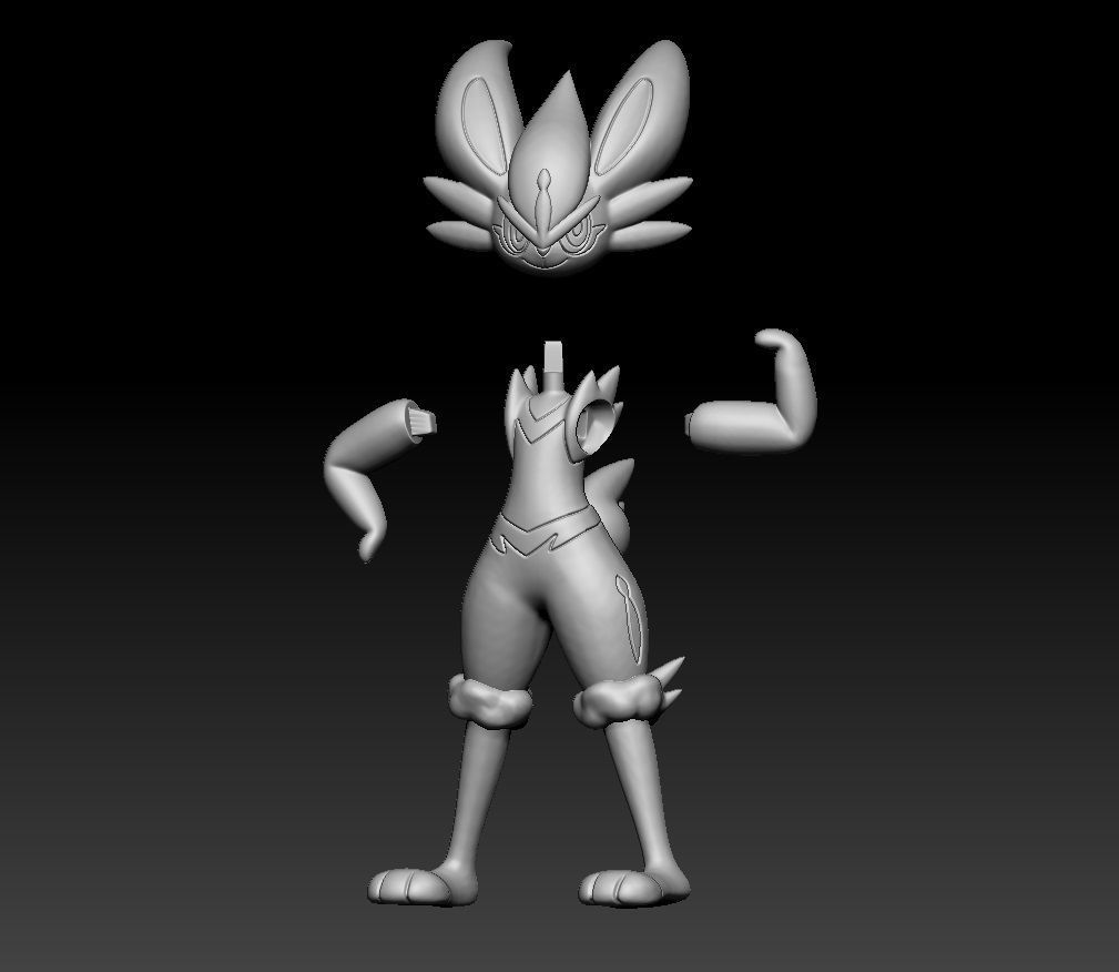 Pokemon Scorbunny Raboot Cinderace 3D print model_2
