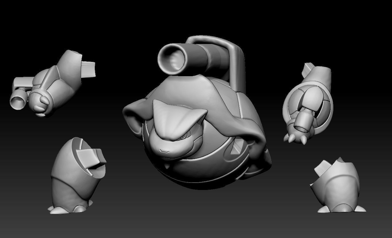 Pokemon Squirtle Wartortle Blastoise Mega Evolution 3D print model_3