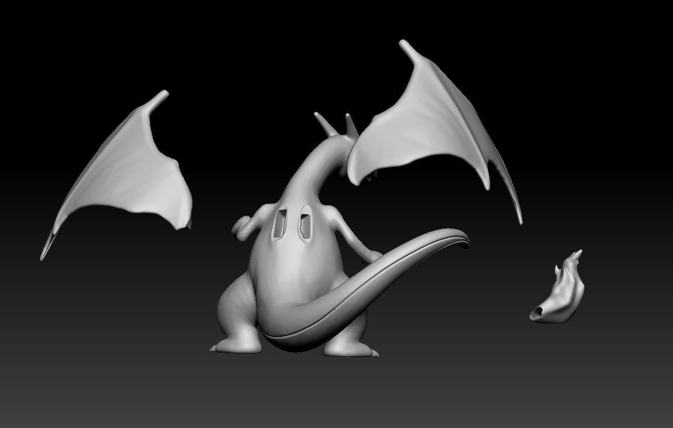 Pokemon  Charmander Charmeleon Charizard Mega Evolution 3D print model_4