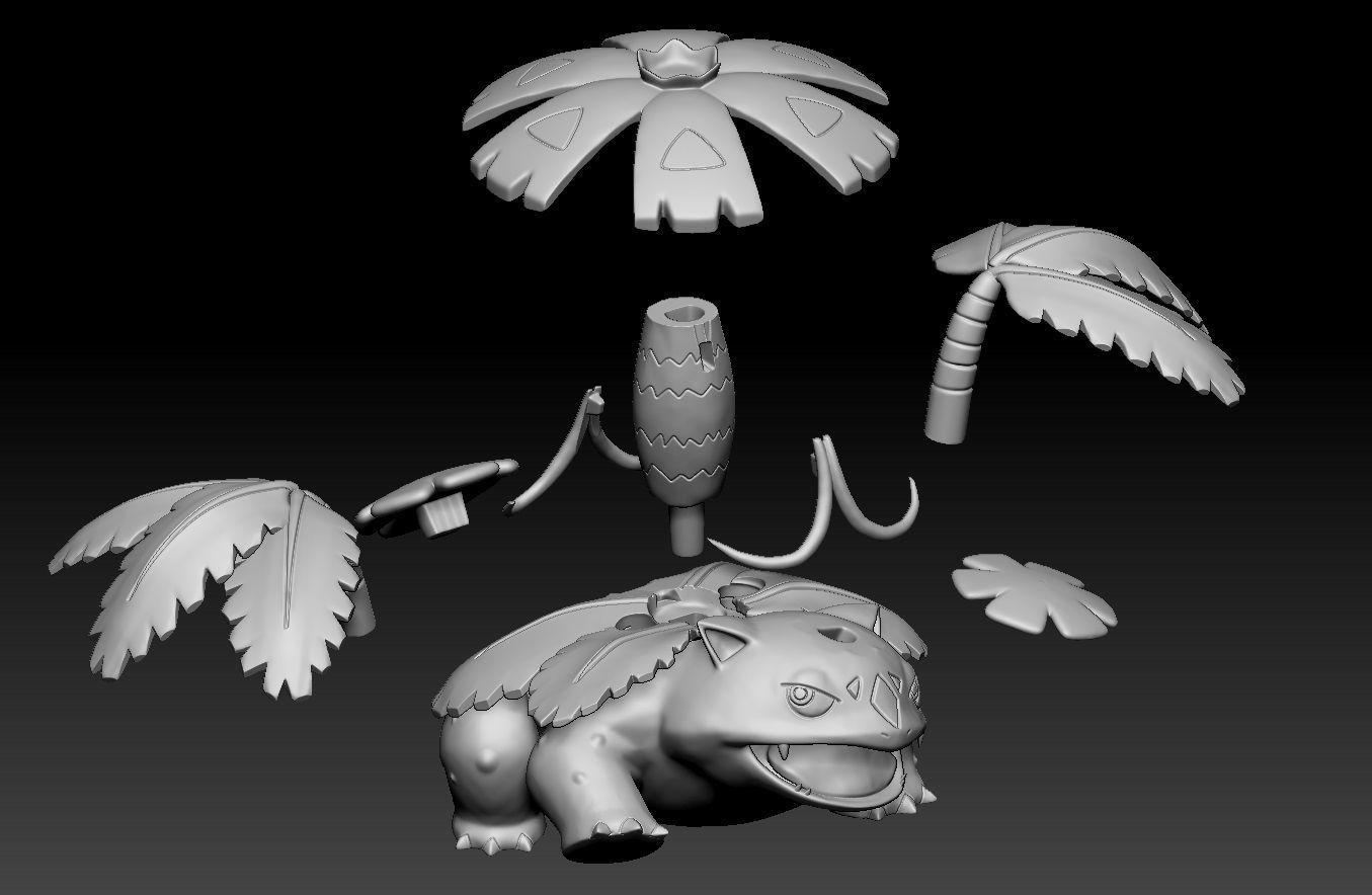 Pokemon Bulbasaur Ivysaur Venusaur Mega Evolution 3D print model_4