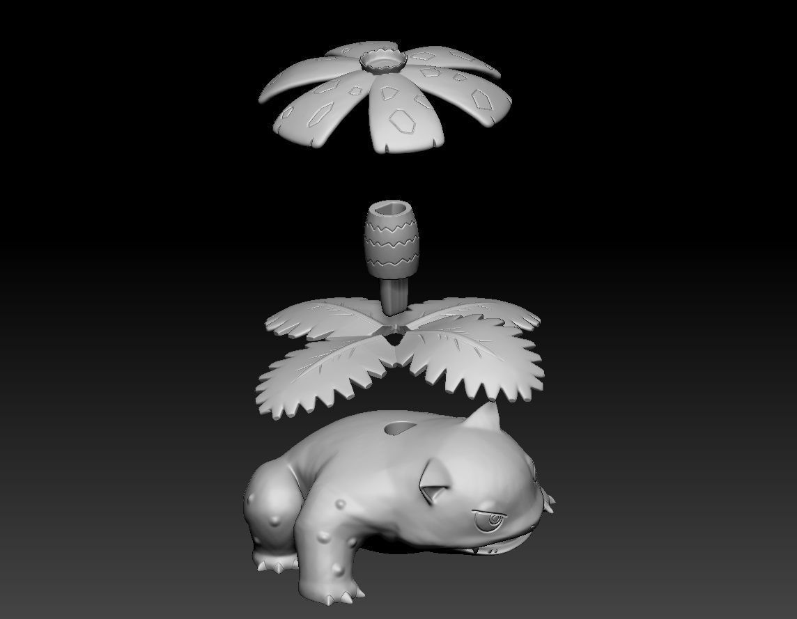 Pokemon Bulbasaur Ivysaur Venusaur Mega Evolution 3D print model_3