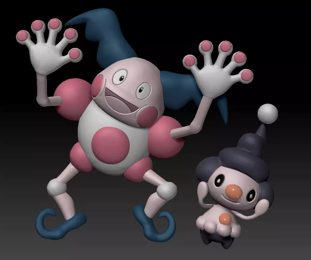 Pokemon MimeJr MrMime 3D print model_0