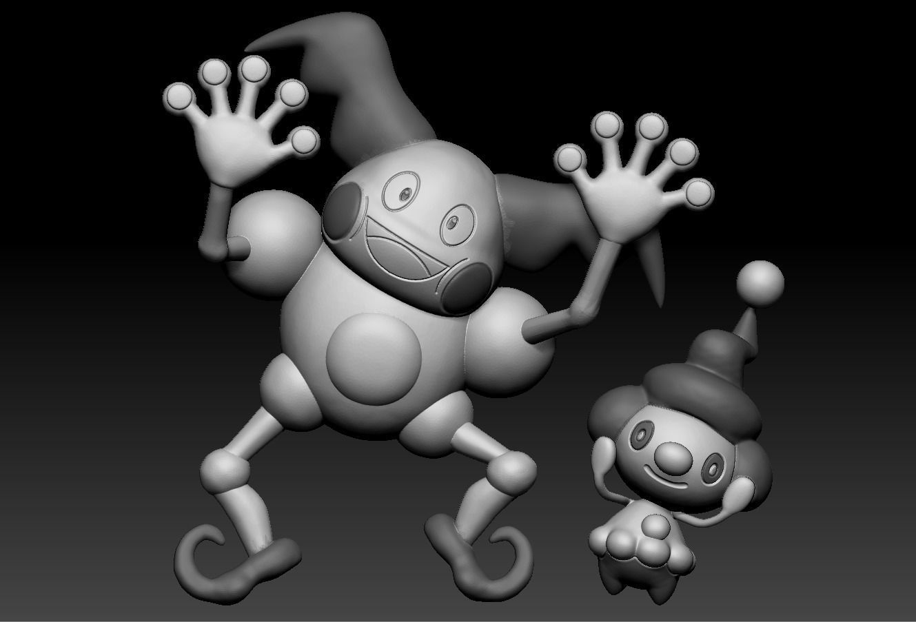 Pokemon MimeJr MrMime 3D print model_1