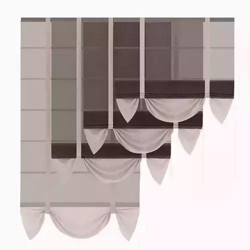 Tulle roman blind with soft bottom