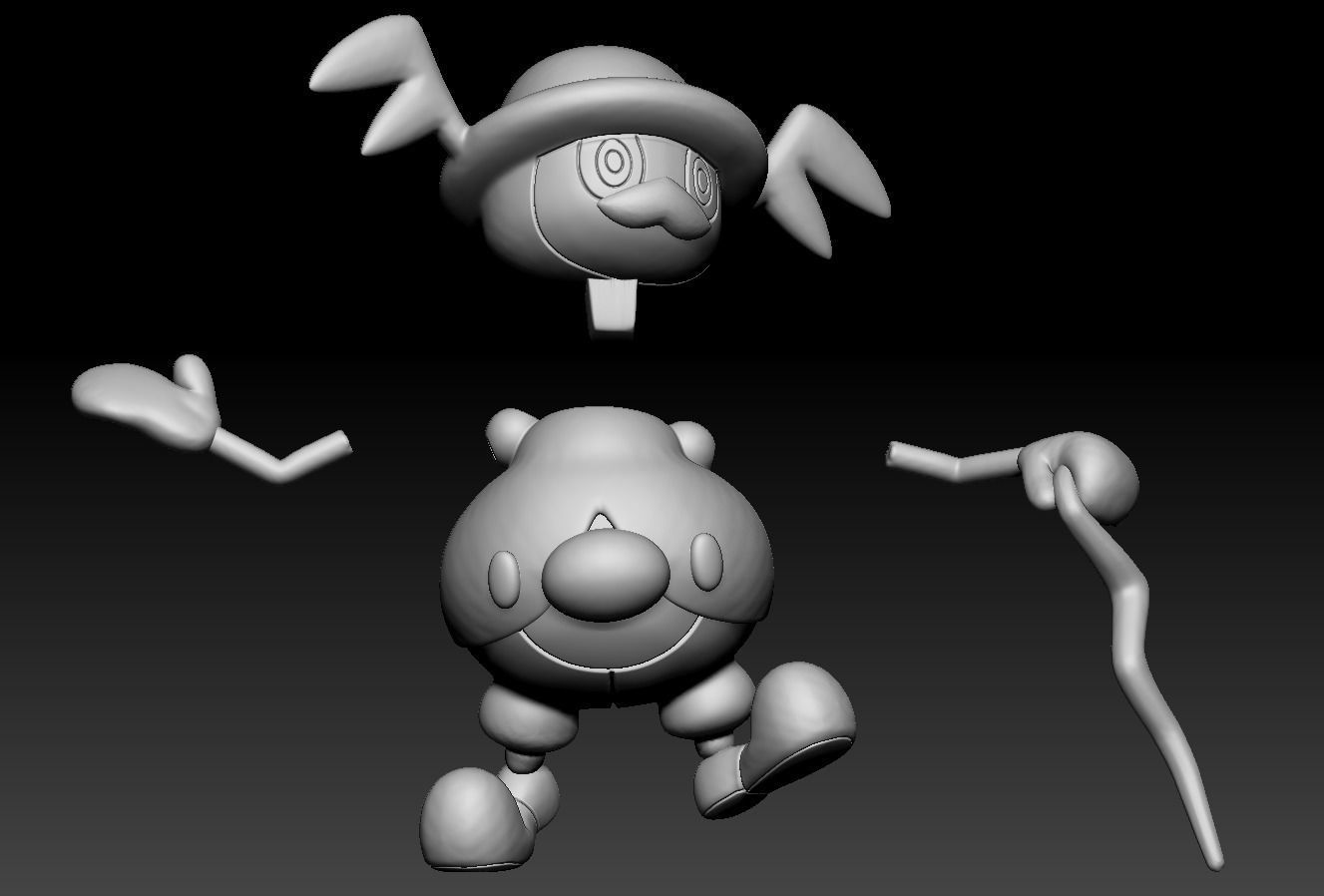 Pokemon Galarian MrMime MrRime 3D print model_2