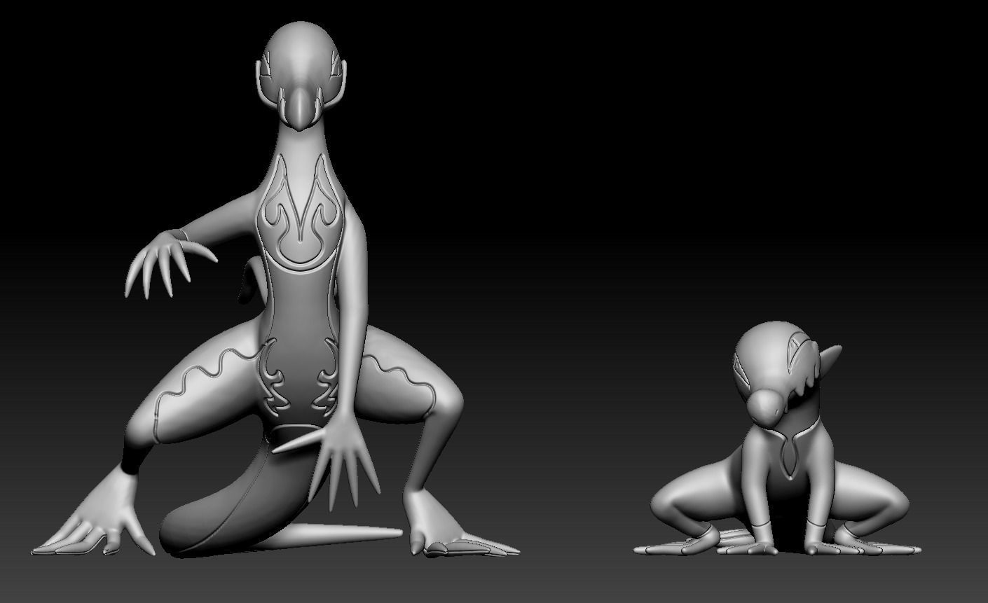 Pokemon Salandit Salazzle 3D print model_1