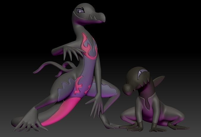 Pokemon Salandit Salazzle 3D print model