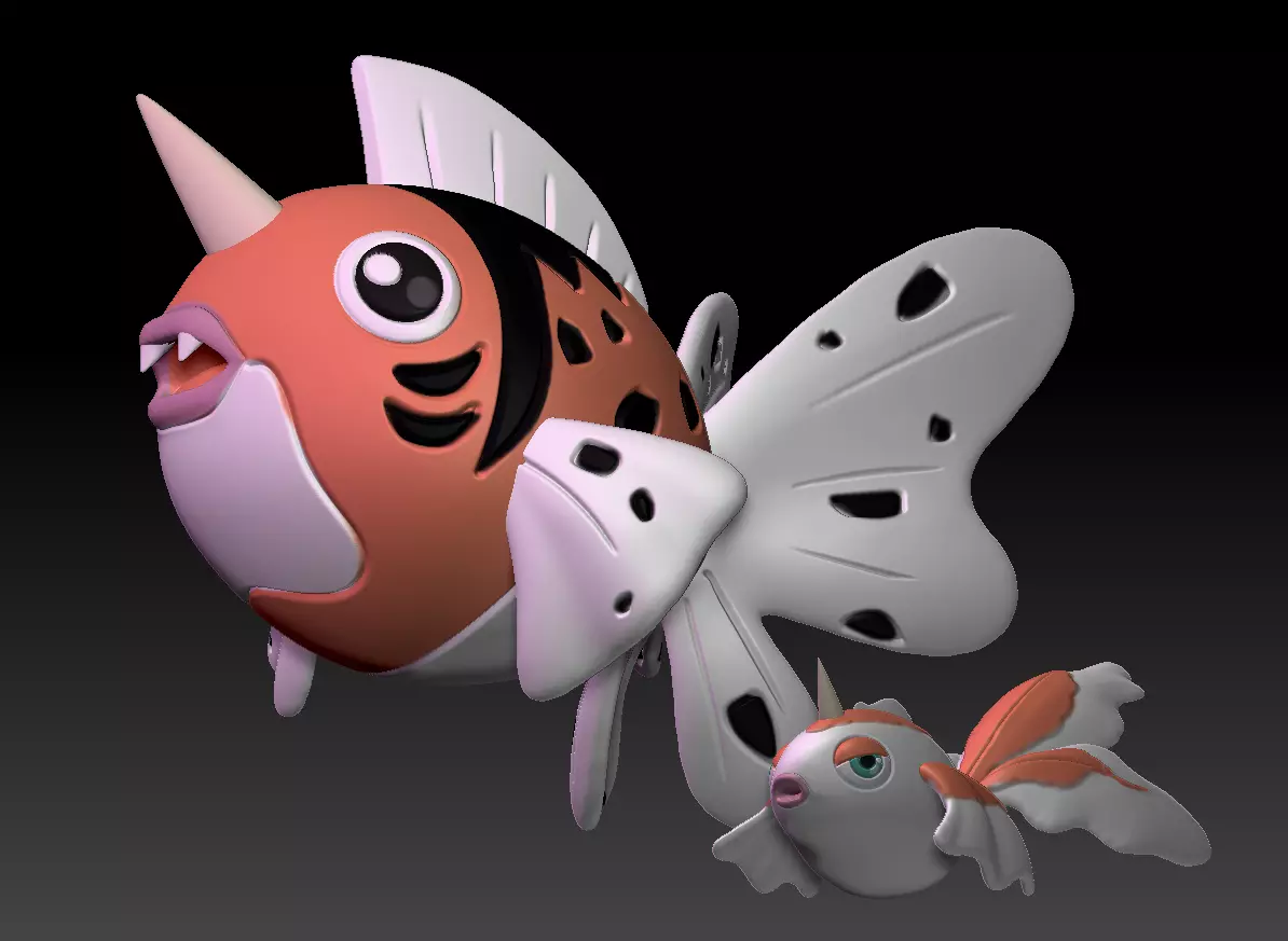 Pokemon Goldeen Seaking 3D print model_0