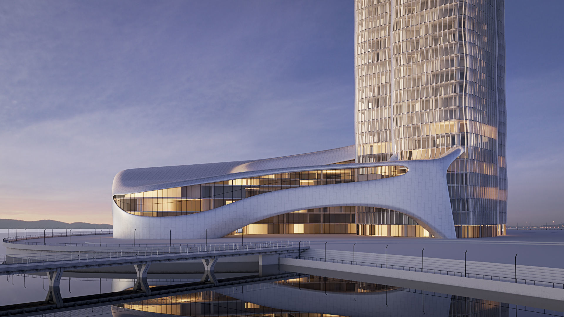 Futuristic building collection 4x 10 _14