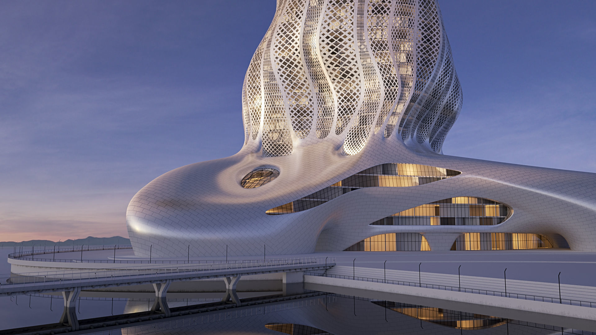 Futuristic building collection 4x 10 _20