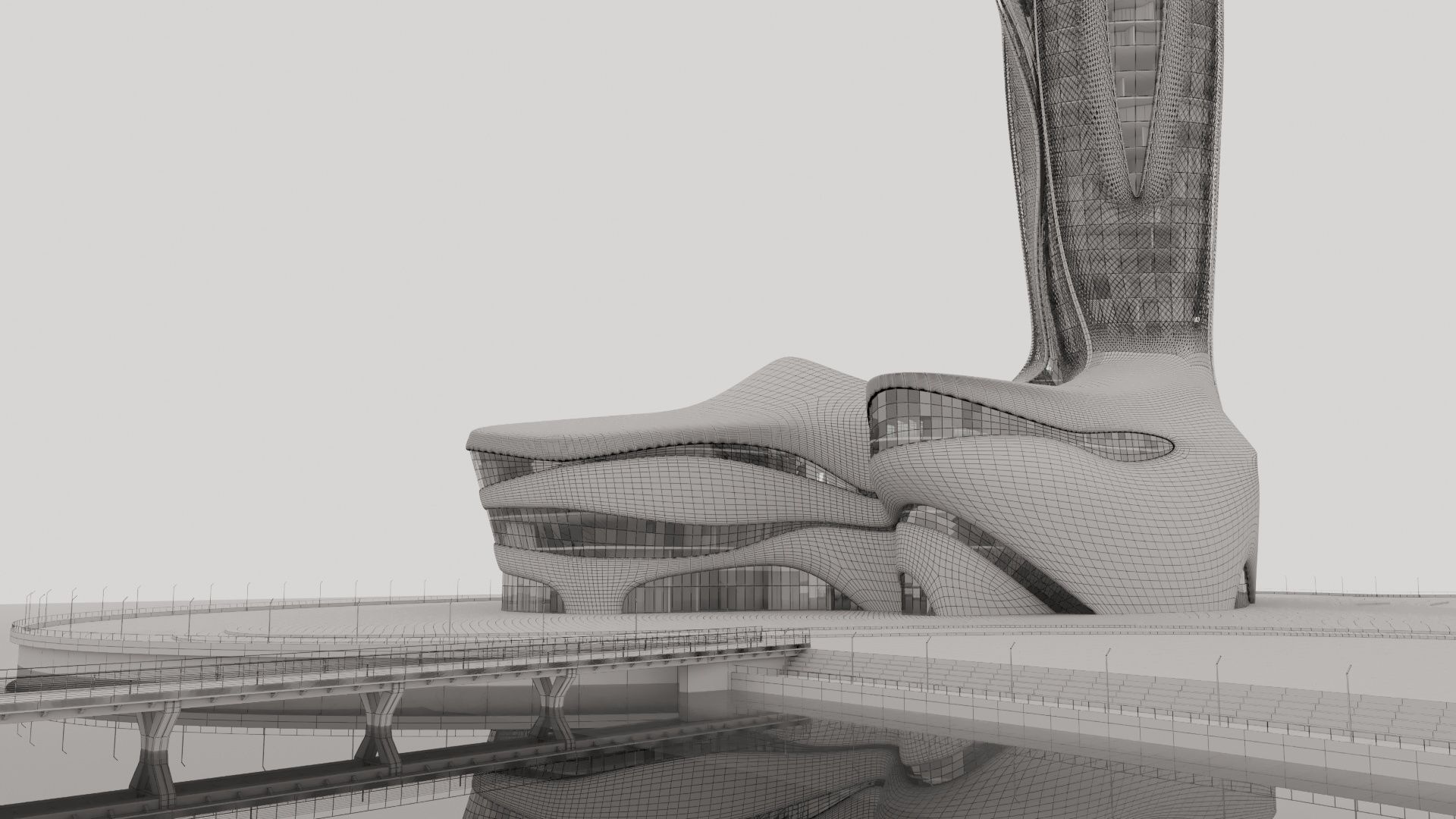 Futuristic building collection 4x 10 _10