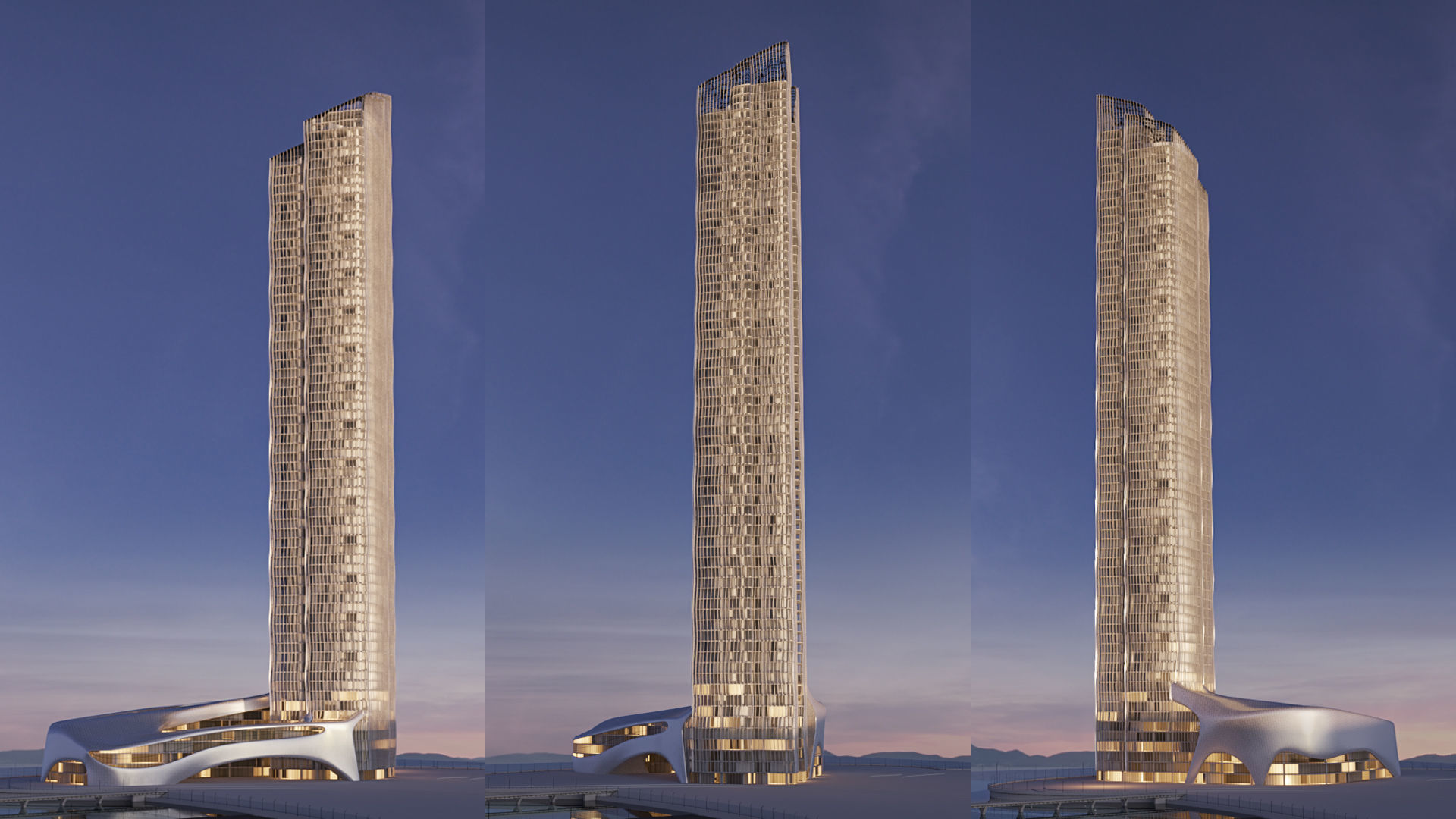 Futuristic building collection 4x 10 _13