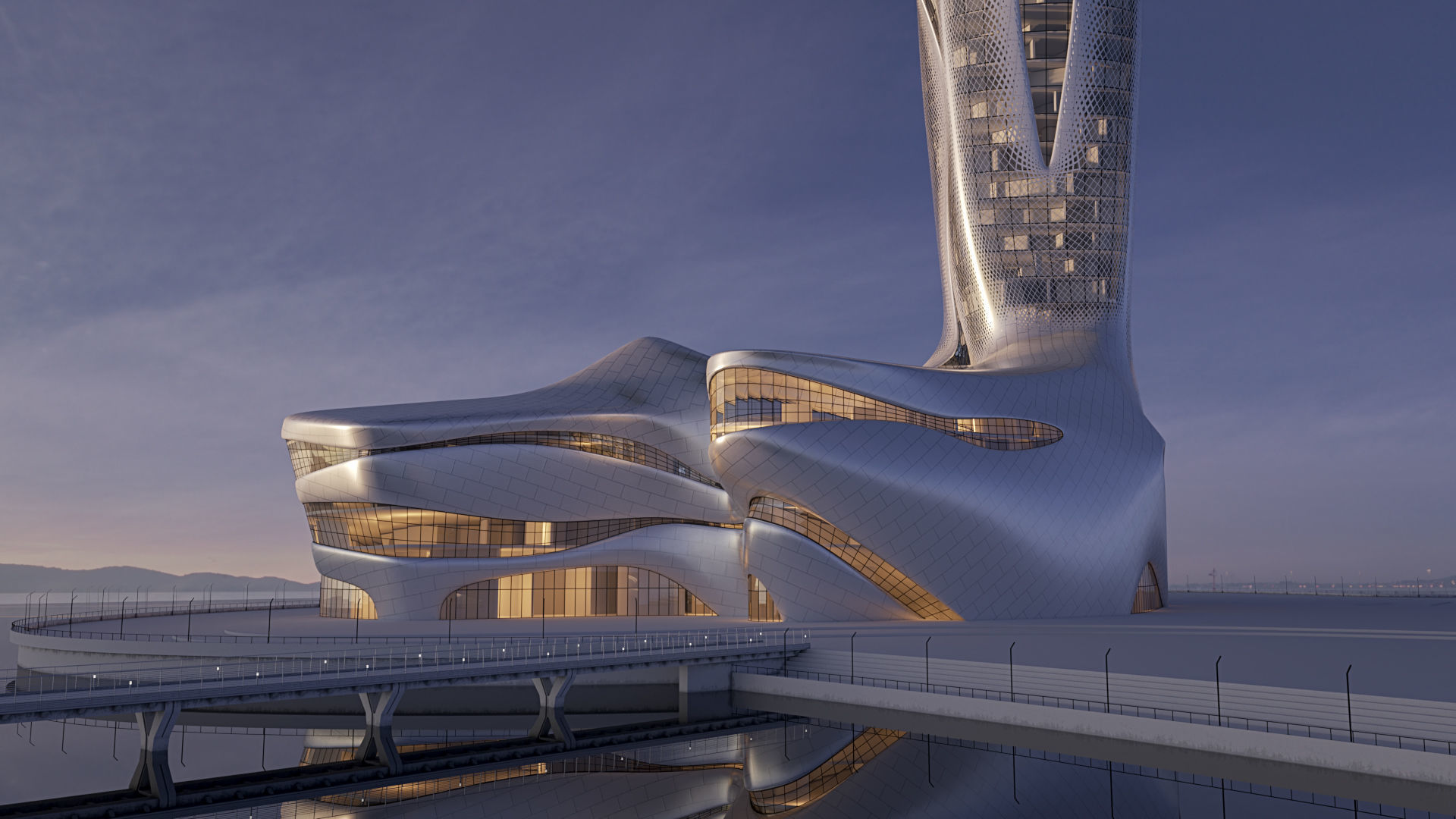 Futuristic building collection 4x 10 _11