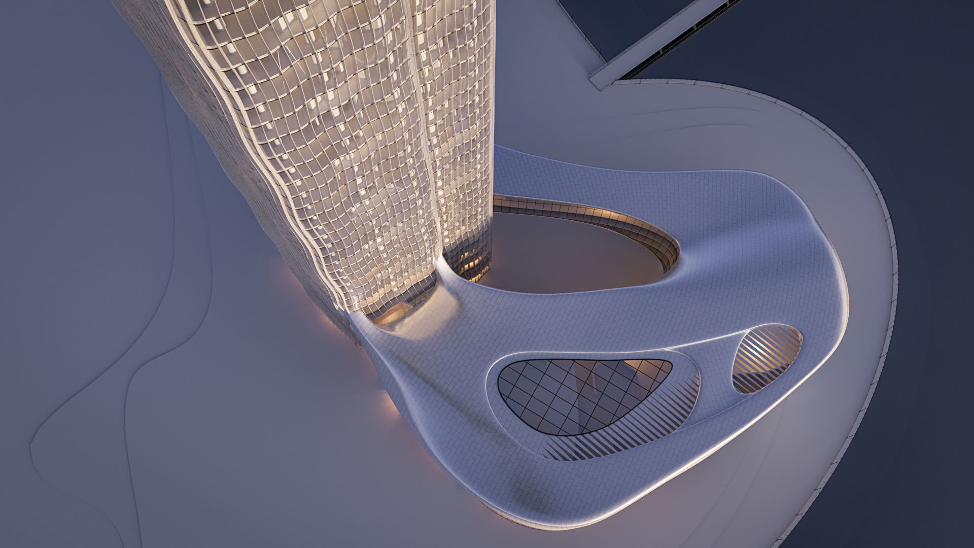 Futuristic building collection 4x 10 _15