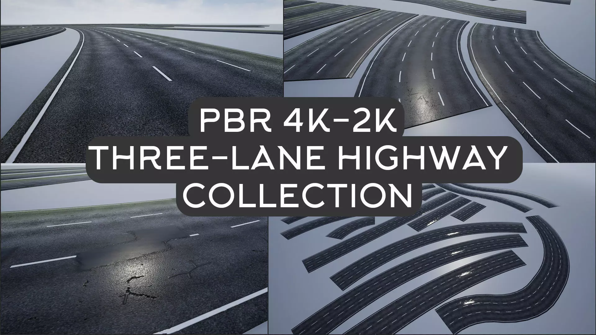 PBR 4K-2K Three-Lane Modular Highway Collection _0