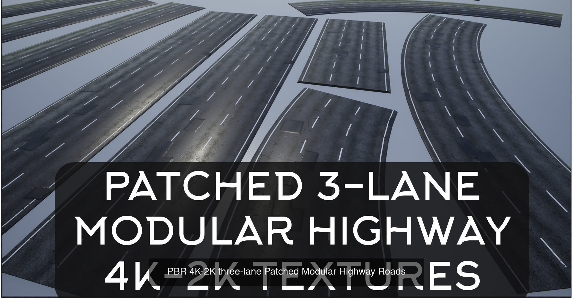 PBR 4K-2K Three-Lane Modular Highway Collection _3