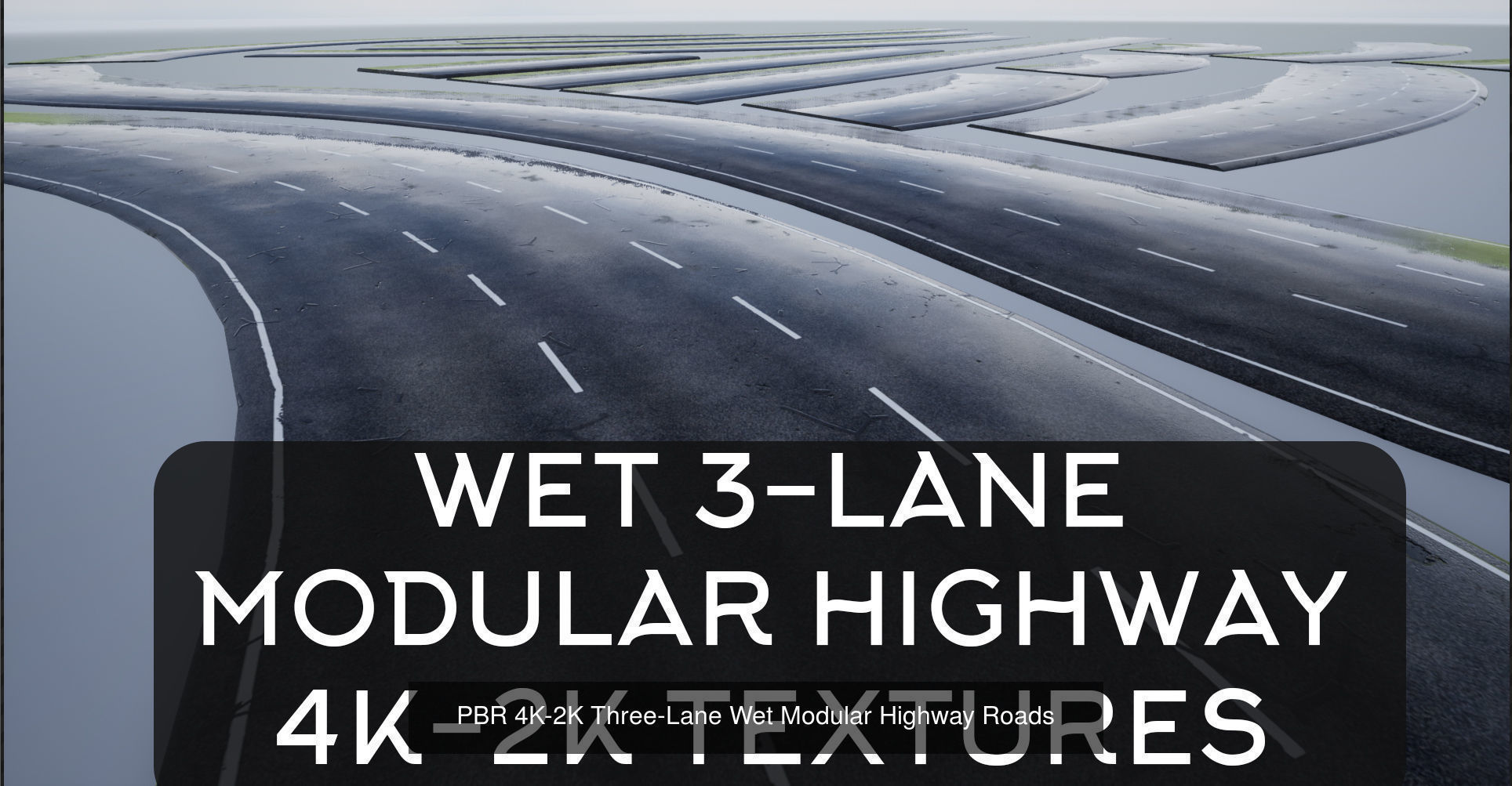 PBR 4K-2K Three-Lane Modular Highway Collection _4
