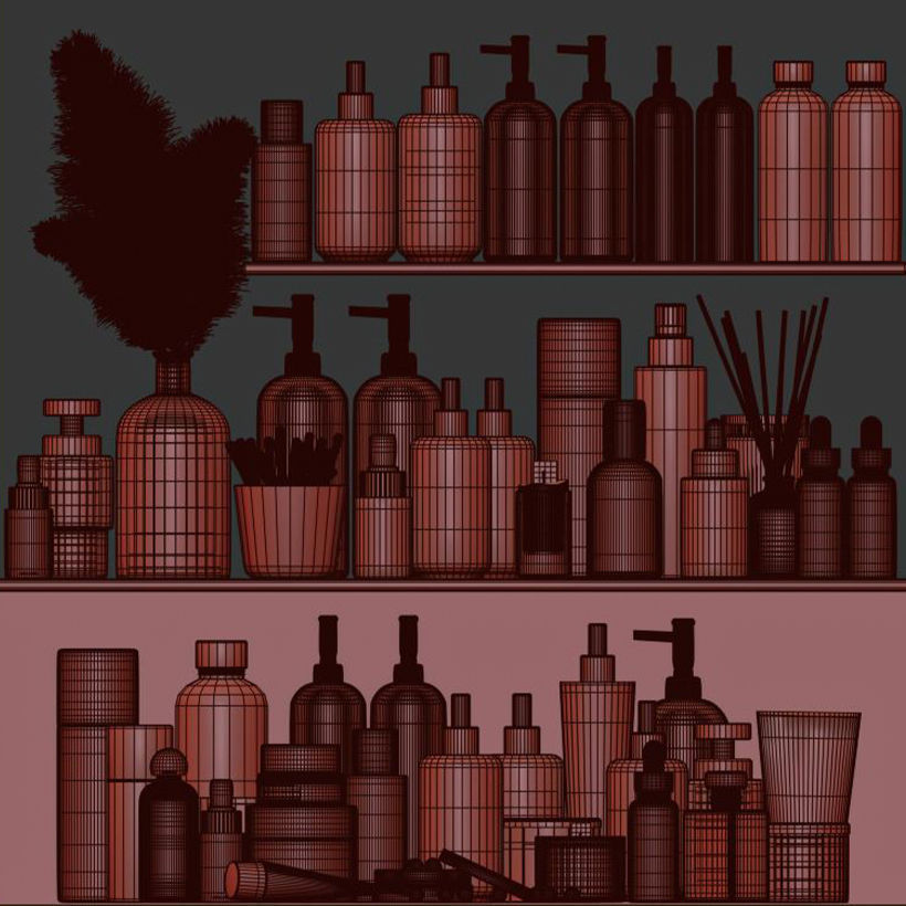 bathroom accessories 11 3D model_4