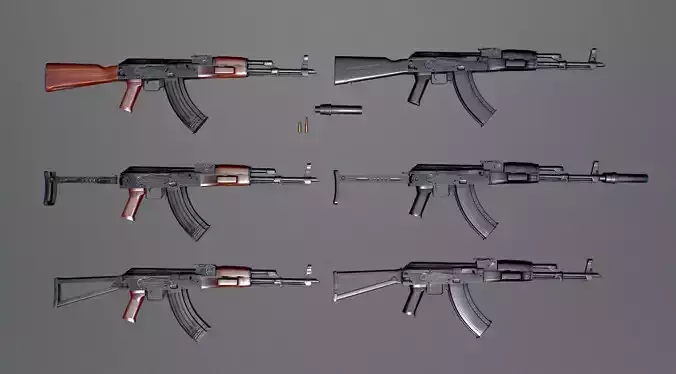 AK74 Russian Game Ready 6 Variations