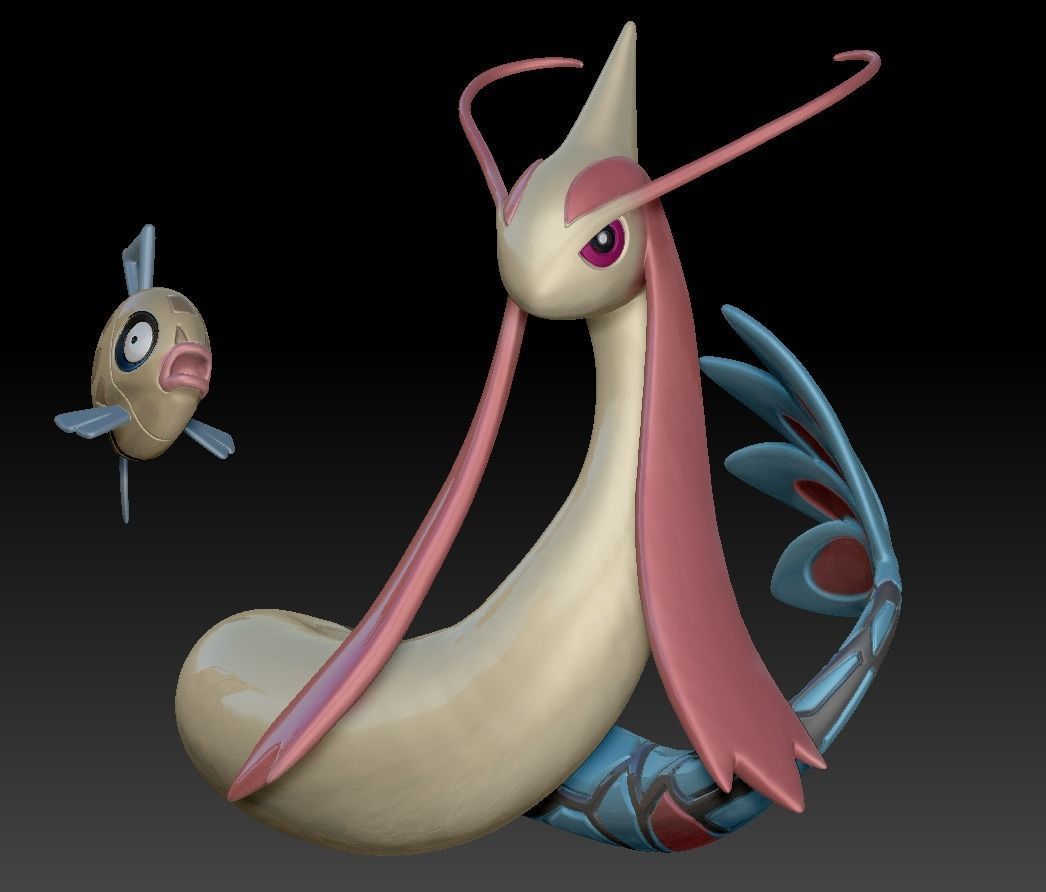 Pokemon Feebas Milotic 3D print model_0