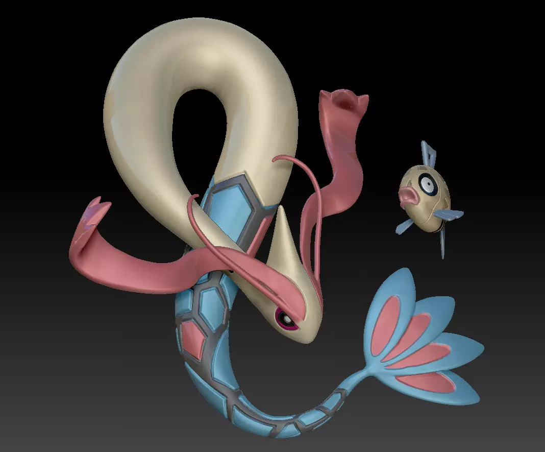 Pokemon Feebas Milotic 3D print model_0