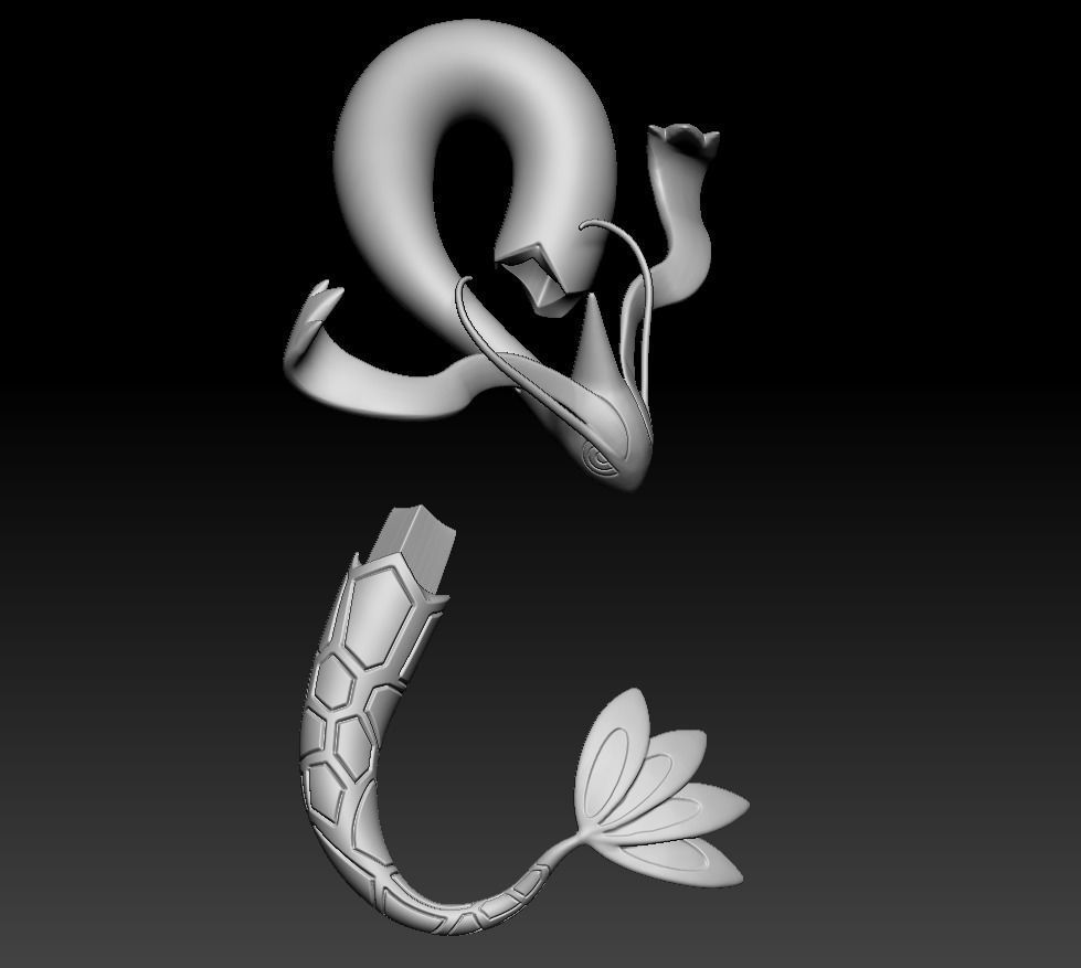 Pokemon Feebas Milotic 3D print model_1