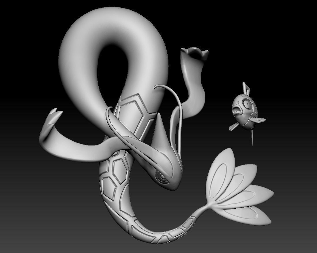 Pokemon Feebas Milotic 3D print model_2