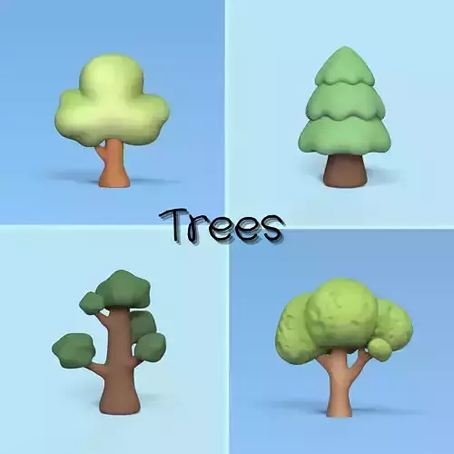 Trees animated tree 3D Model Collection