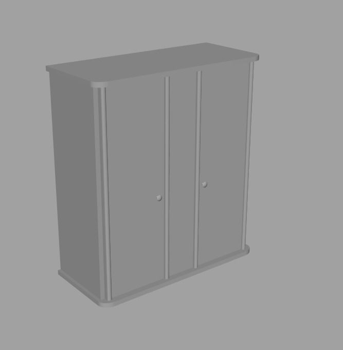Cupboard Free 3D model_1