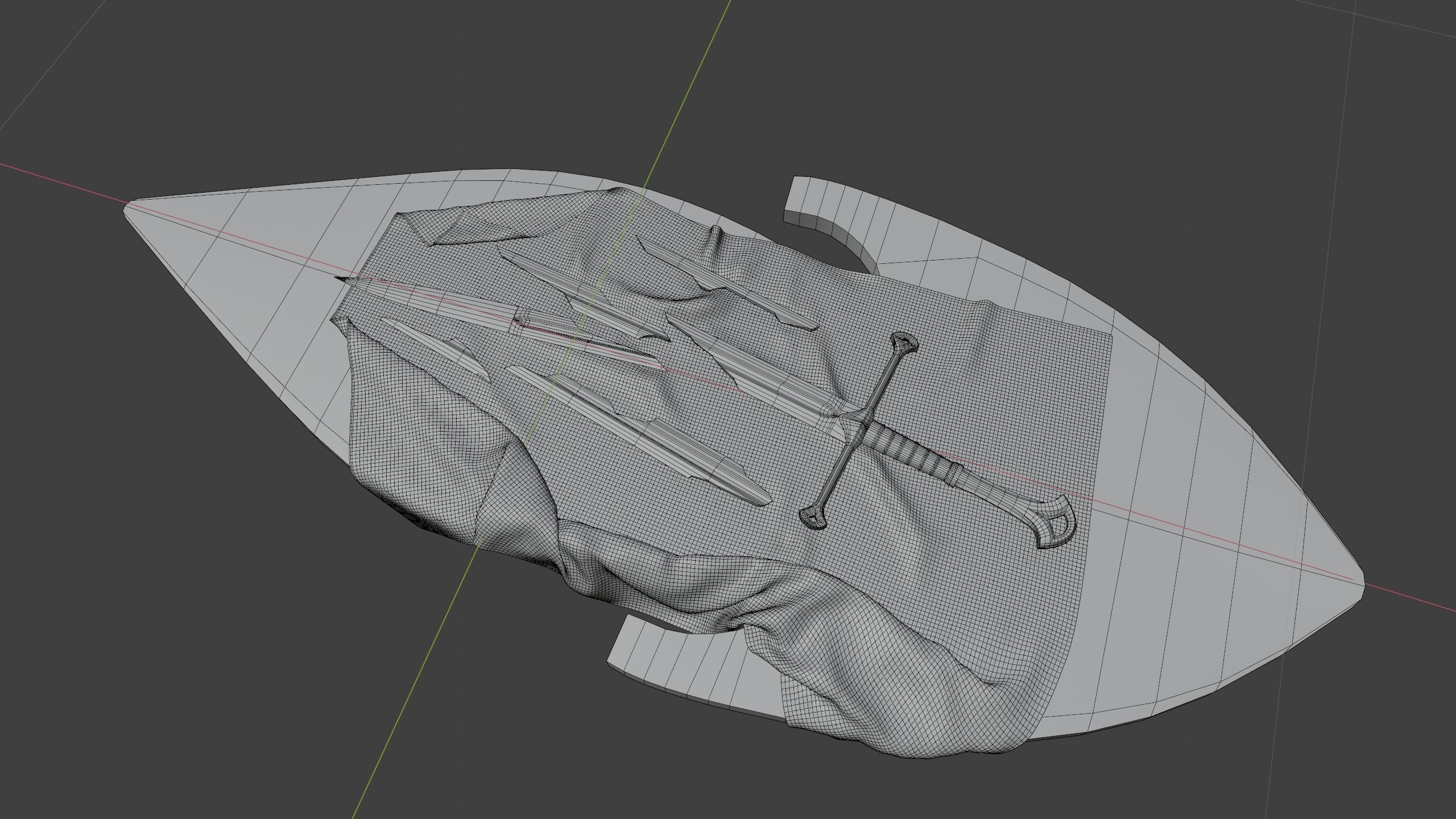 Narsil and Anduril Low-poly 3D model_3