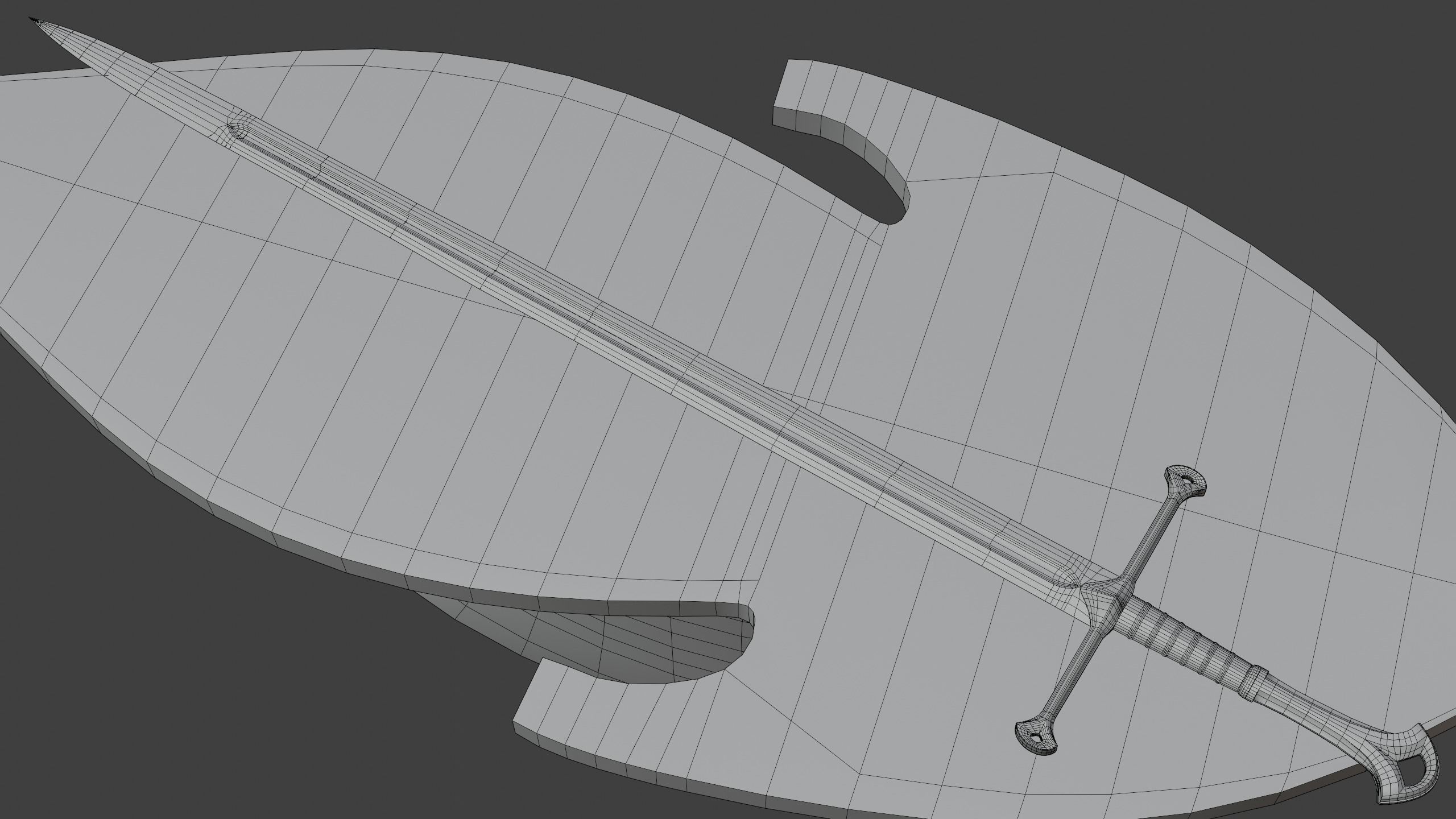 Narsil and Anduril Low-poly 3D model_7