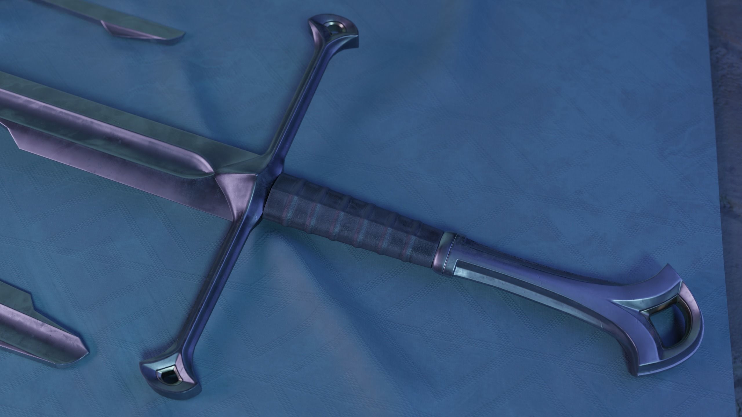 Narsil and Anduril Low-poly 3D model_2