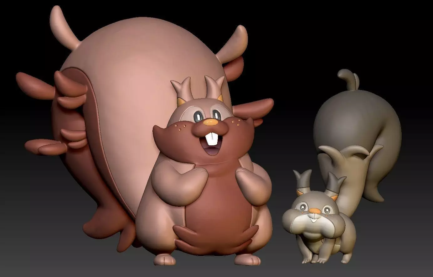 Pokemon Skwovet Greedent 3D print model_0
