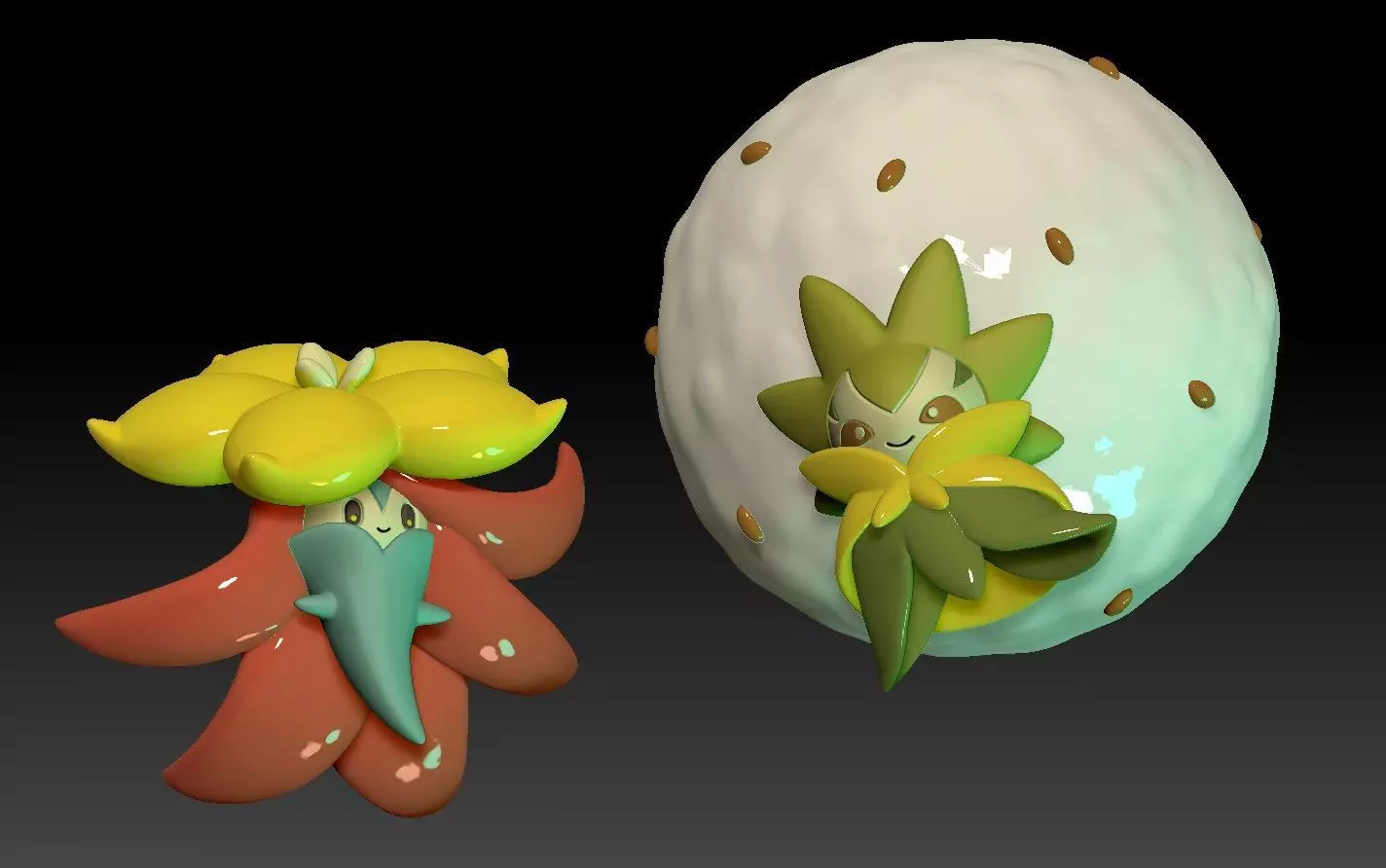 Pokemon Gossifleur Eldergoss 3D print model_0