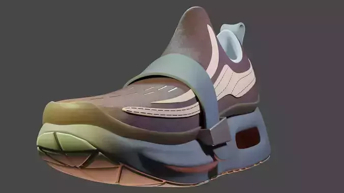 3D Model Concept Shoe design similar to Adidas Ultaboost